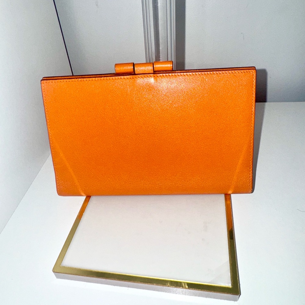Hermes Orange Leather Agenda Cover/ Wallet